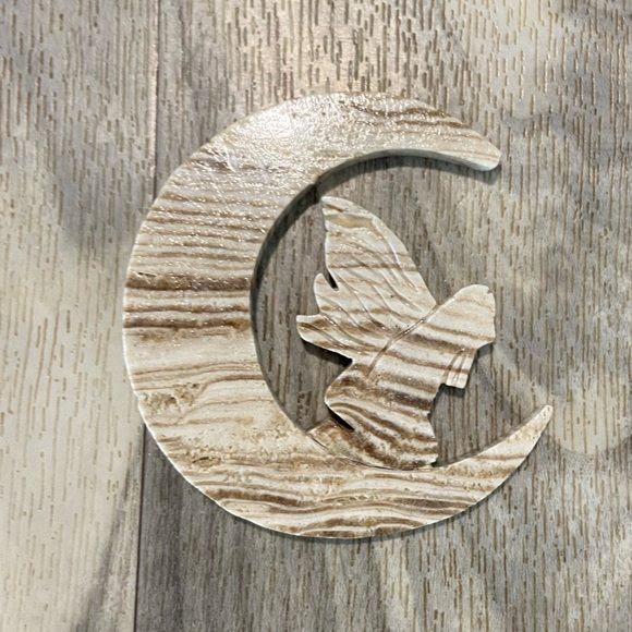 Moon and Fairy Carved Real Stone! - Picture 5 of 5